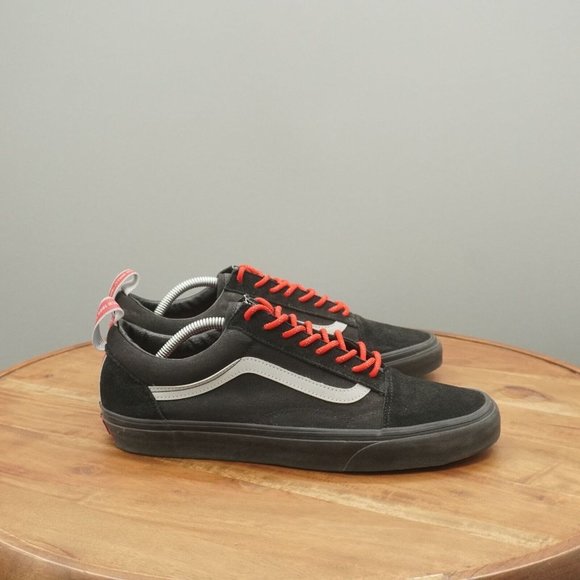 Vans Other - Vans Mens Old Skool OTW Webbing Reflective Sneakers Size 11.5 Black Red Suede